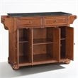 Crosley Furniture Alexandria Wood Kitchen Island in Cherry/Black