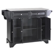 Crosley Furniture LaFayette Wood Kitchen Island in Black & Silver