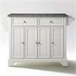 Crosley Furniture LaFayette Wood Kitchen Island in White & Gray