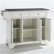 Crosley Furniture LaFayette Wood Kitchen Island in White & Gray