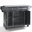 Crosley Furniture Cambridge Solid Granite/Wood Kitchen Island in Black