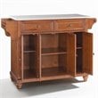Crosley Furniture Cambridge Wood Kitchen Island in Cherry/Silver