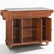 Crosley Furniture Cambridge Wood Kitchen Island in Cherry/Gray