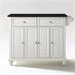 Crosley Furniture Cambridge Wood Kitchen Island in White/Black