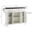 Crosley Furniture Cambridge Wood Kitchen Island in White/Black
