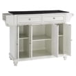 Crosley Furniture Cambridge Wood Kitchen Island in White/Black