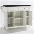 Crosley Furniture Cambridge Wood Kitchen Island in White/Black