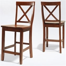 Crosley Furniture Counter Height X Back Cherry Finish Bar stool  