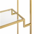 Crosley Furniture Celeste 4-Shelf Modern Glass & Metal Etagere in Gold