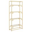 Crosley Furniture Celeste 4-Shelf Modern Glass & Metal Etagere in Gold