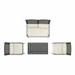 Crosley Furniture Alistair Metal Outdoor Sofa Set in Cream/Matte Black