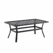 Crosley Furniture Alistair Metal Outdoor Sofa Set in Cream/Matte Black