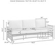 Crosley Furniture Thatcher Modern Fabric Outdoor Wicker Sofa in Cream/Driftwood