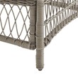 Crosley Furniture Thatcher Modern Fabric Outdoor Wicker Sofa in Cream/Driftwood