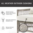 Crosley Furniture Thatcher Modern Fabric Outdoor Wicker Sofa in Cream/Driftwood