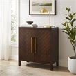 Crosley Furniture Darcy 2-Door Modern Wood Accent Cabinet in Dark Brown