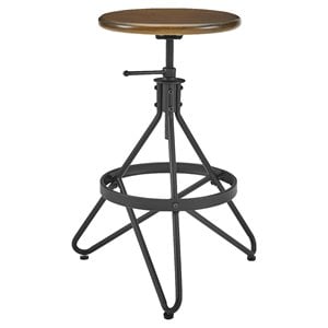 Crosley Furniture Kalen 29&quot Transitional Metal Stool in Brown/Matte Black