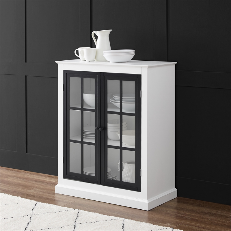 Crosley Furniture Cecily 2-Door Modern Wood Storage Pantry in White