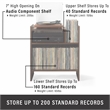 Crosley Furniture Portland Modern MDF Wood Turntable Stand in Dark Brown