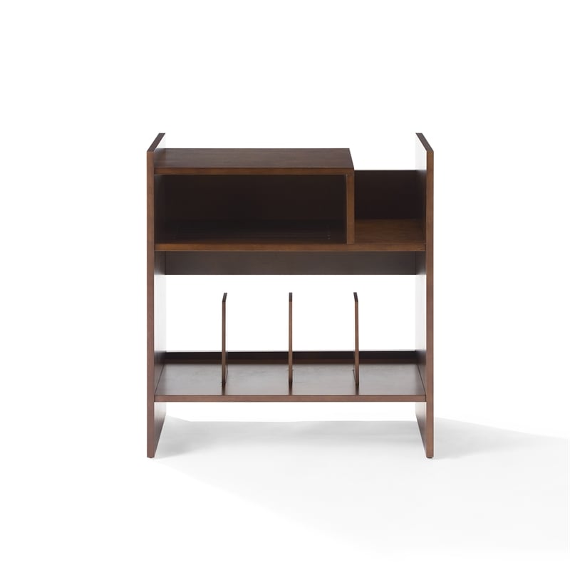 Crosley Furniture Portland Modern MDF Wood Turntable Stand in Dark Brown
