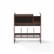 Crosley Furniture Portland Modern MDF Wood Turntable Stand in Dark Brown