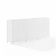 Crosley Furniture Milo Wood Media Storage Cabinet Set in White (Set of 3)