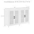 Crosley Furniture Milo Wood Media Storage Cabinet Set in White (Set of 2)