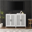 Crosley Furniture Milo Wood Media Storage Cabinet Set in White (Set of 2)