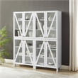Crosley Furniture Cassai 2-Piece MDF Wood and Glass Storage Pantry Set in White