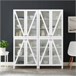 Crosley Furniture Cassai 2-Piece MDF Wood and Glass Storage Pantry Set in White