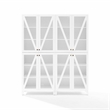 Crosley Furniture Cassai 2-Piece MDF Wood and Glass Storage Pantry Set in White