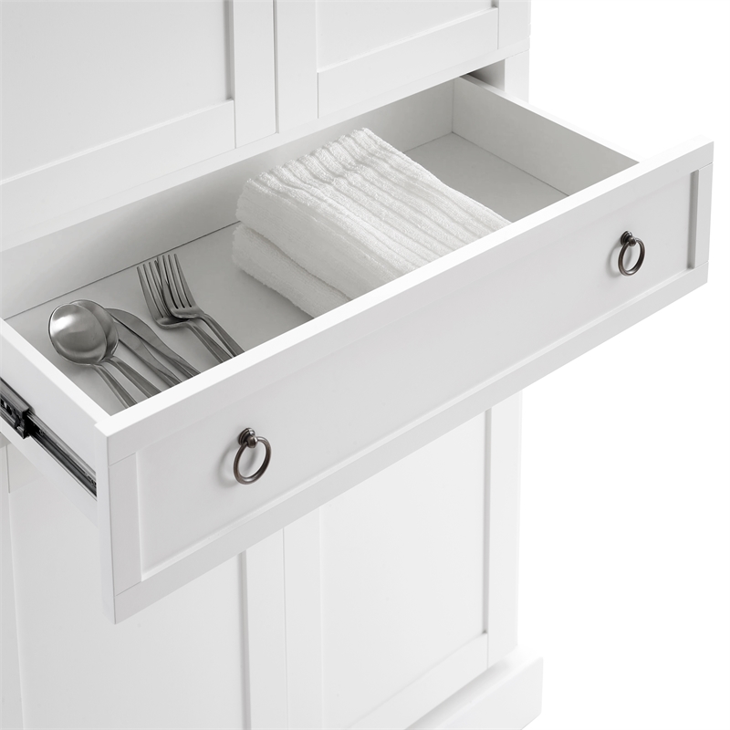 Crosley Furniture Winston Traditional Wood Storage Pantry in White