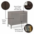 Crosley Furniture Asher Wood Record Storage Media Console - Dark Brown