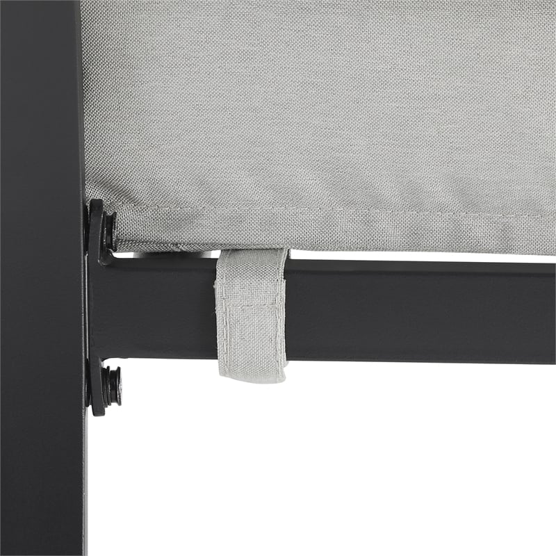Crosley Furniture Otto 2-Piece Modern Metal Conversation Set in Gray/Matte Black