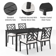 Crosley Furniture Locke 5-Piece Steel Metal Outdoor Dining Set in Cream/Black