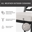 Crosley Furniture Locke 5-Piece Steel Metal Outdoor Dining Set in Cream/Black