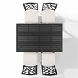 Crosley Furniture Locke 5-Piece Steel Metal Outdoor Dining Set in Cream/Black