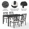 Crosley Furniture Chambers 5-Piece Steel Metal Outdoor Dining Set in Cream/Black