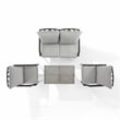 Crosley Furniture Otto 4-Piece Modern Metal Conversation Set in Gray/Matte Black