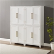 Crosley Furniture Roarke Wood Kitchen Pantry Storage Cabinet in White (Set of 2)