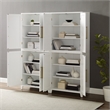 Crosley Furniture Roarke Wood Kitchen Pantry Storage Cabinet in White (Set of 2)