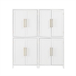Crosley Furniture Roarke Wood Kitchen Pantry Storage Cabinet in White (Set of 2)