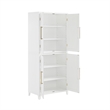 Crosley Furniture Roarke Wood Kitchen Pantry Storage Cabinet in White (Set of 2)