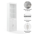 Crosley Furniture Stanton Traditional Wood/Metal Bar Cabinet in White
