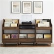 Crosley Furniture Liam 3-Piece Wood Record Player Stand And Storage Set - Walnut