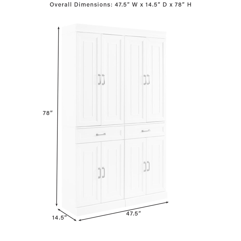 Crosley Furniture Stanton Wood Kitchen Storage Pantry Set - Coffee (Set of 2)