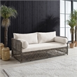 Crosley Furniture Granite Bay Fabric Outdoor Sofa in Cream White/Stone