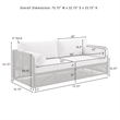 Crosley Furniture Granite Bay Fabric Outdoor Sofa in Cream White/Stone