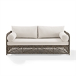 Crosley Furniture Granite Bay Fabric Outdoor Sofa in Cream White/Stone