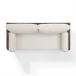 Crosley Furniture Granite Bay Fabric Outdoor Sofa in Cream White/Stone